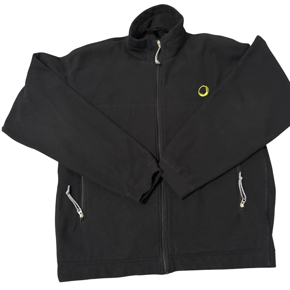 Patagonia Synchilla Men's Large Jumper Fleece Jacket Full Zip Black Logo